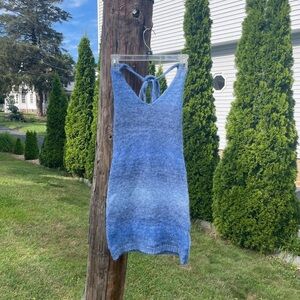 princess polly blue knit halter dress